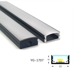 YG 1707 17*7MM 线性灯 LED 线性铝型材 LED 灯条铝型材通道带 PC 扩散罩