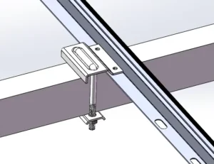 ZAM Coating Solar Panel Clamp with U Bolt for Square Tube Solar Panel Mounting Bracket