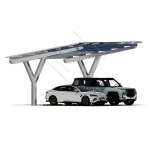 ZM-CAR-10 Industrial Steel Solar Carport Structure High Salt Spray Resistance 10-Year Warranty 80m/s Wind Load