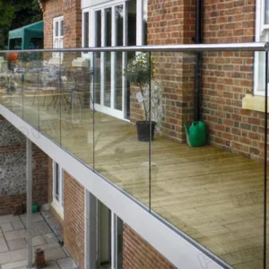 aluminium profile for glass railing with side mounted u channel