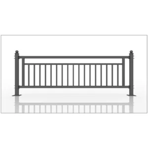 factory prices luxury aluminium alloy guardrail rails profile white fence customized